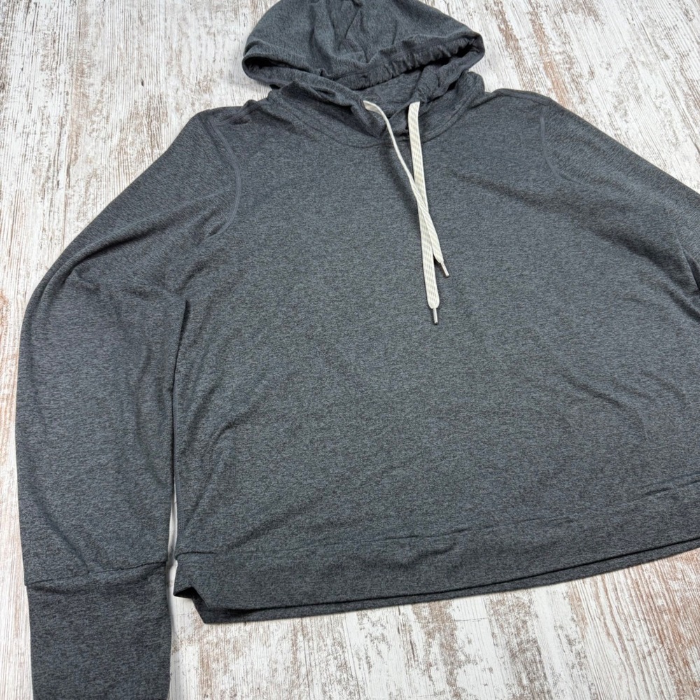 Vuori Halo Essential Hoodie Charcoal‎ Heather Gray DreamKnit Pullover Womens XL - Picture 4 of 7